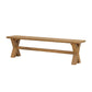 A&B Home 69" x 18" Bundle of 7 Long Brown Cross Bench