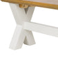 A&B Home 69" x 19" Bundle of 7 Long Brown and White Cross Bench