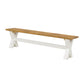 A&B Home 69" x 19" Bundle of 7 Long Brown and White Cross Bench