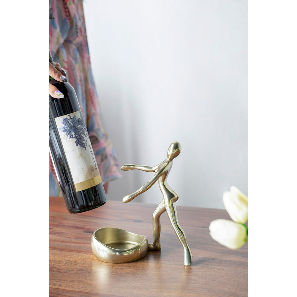 A&B Home 7" x 9" Bundle of 24 Polished Gold Wine Bottle Holder