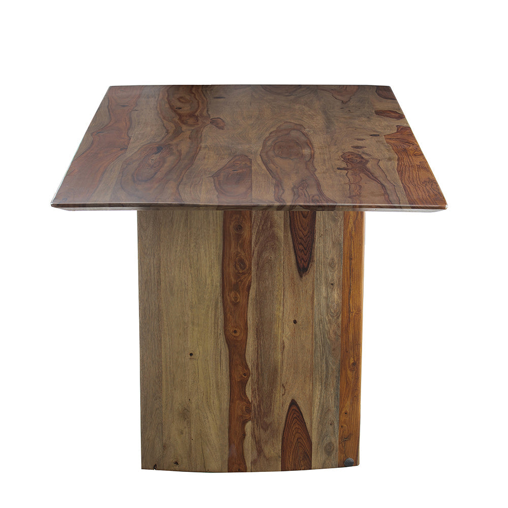 A&B Home 71" x 30" Bundle of 3 Brown Rectangular Dining Table With Panel Legs