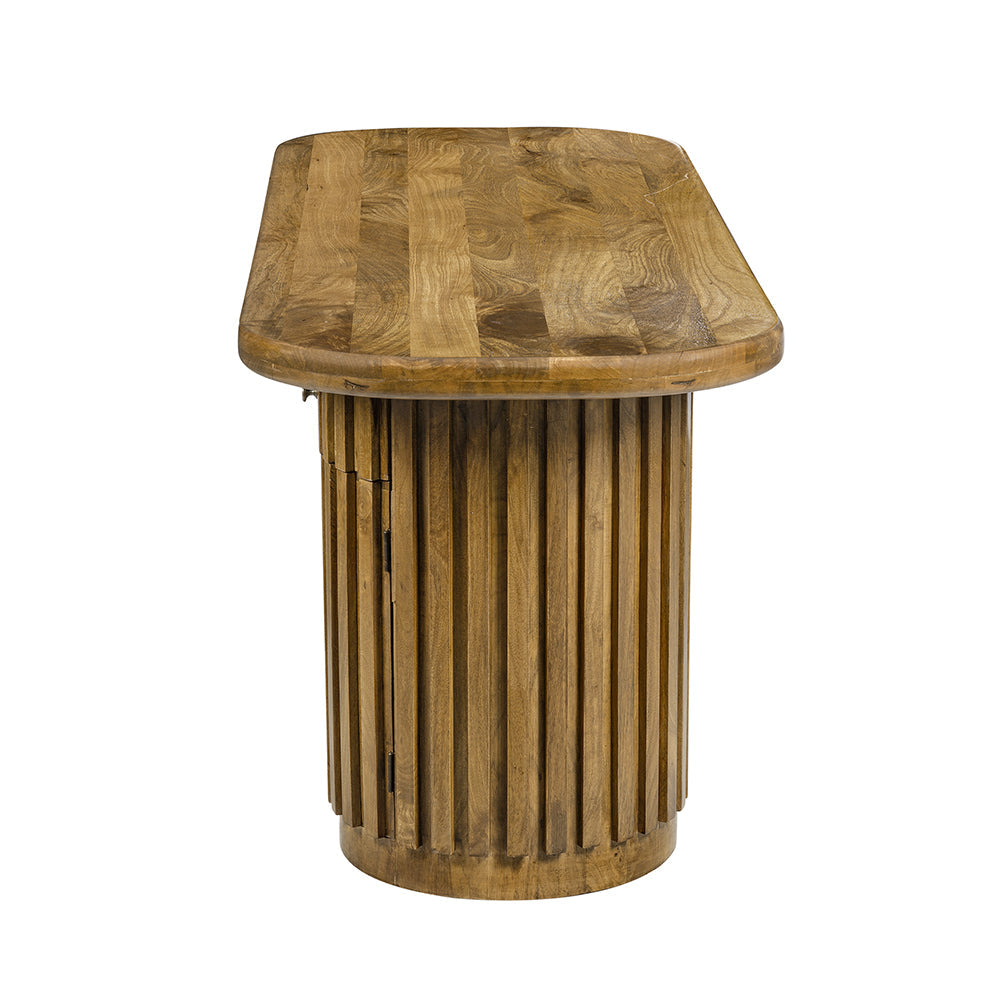 A&B Home 72" x 30" Bundle of 3 Warm Brown Large Wooden Console Table