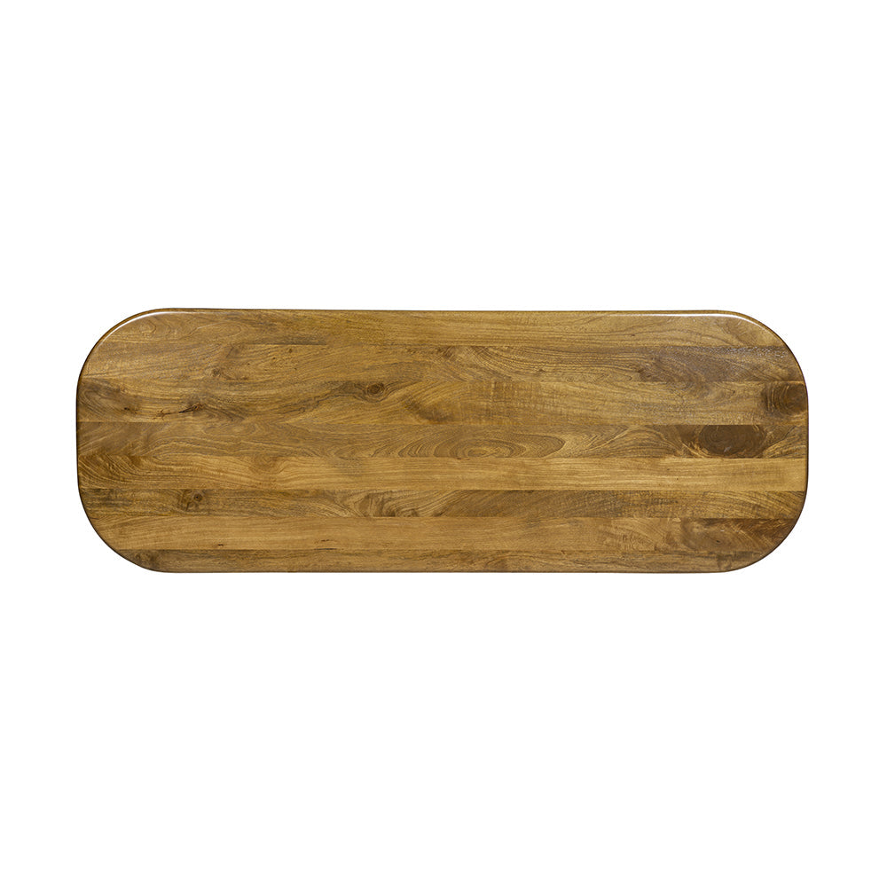 A&B Home 72" x 30" Bundle of 3 Warm Brown Large Wooden Console Table