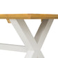 A&B Home 75" x 30" Bundle of 3 Rectangular Natural Brown Tabletop and White Cross-Leg Dining Table