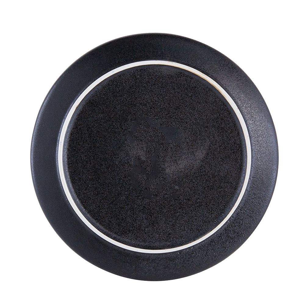 A&B Home 8" Bundle of 168 Japanese-Inspired Black With Gold Detail Dinner Plate