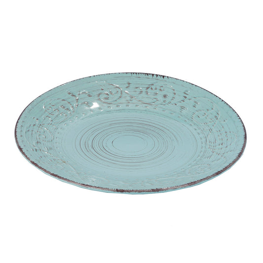 A&B Home 8" Bundle of 364 Rustic Flare Plate Antiqued Turquoise Salad Plate