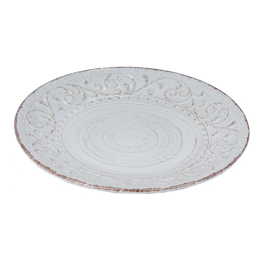 A&B Home 8" Bundle of 364 Rustic Flare Plate Antiqued White Salad Plate
