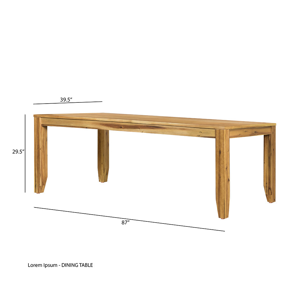 A&B Home 87" x 30" Bundle of 3 Rectangular Wooden Dining Table