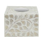 A&B Home 9" Bundle of 60 Rectangular White With Capiz Accent Tissue Box