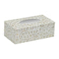 A&B Home 9" Bundle of 60 Rectangular White With Capiz Accent Tissue Box