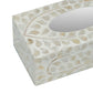 A&B Home 9" Bundle of 96 Rectangular White With Capiz Accent Tissue Box