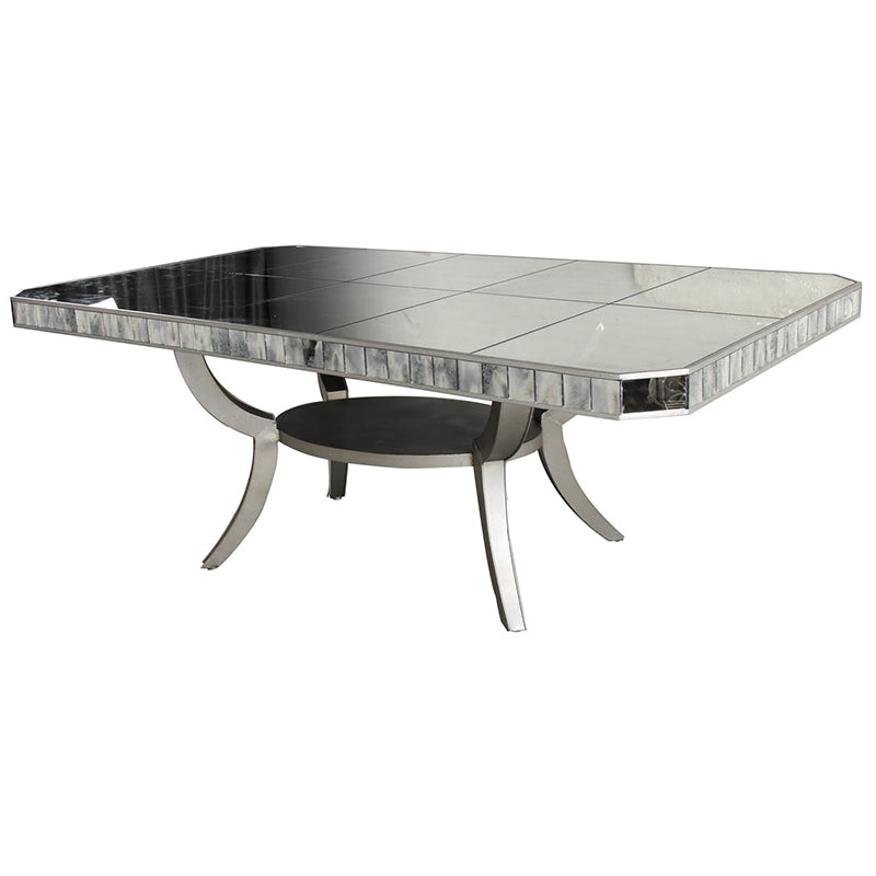 A&B Home Metal/Glass Rect. Dining Table - Thumbnail 3