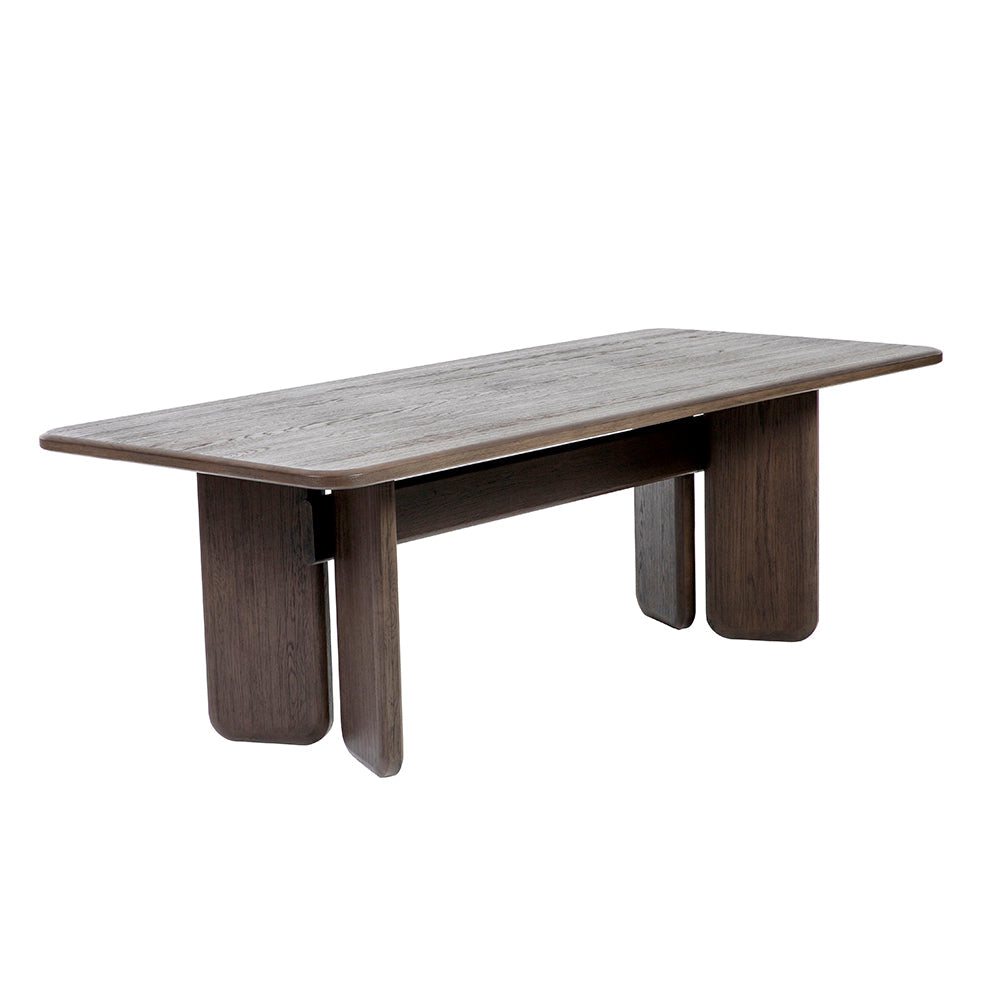 A&B Home 91" x 30" Rectangular Rich Mocha Brown Oak Dining Table