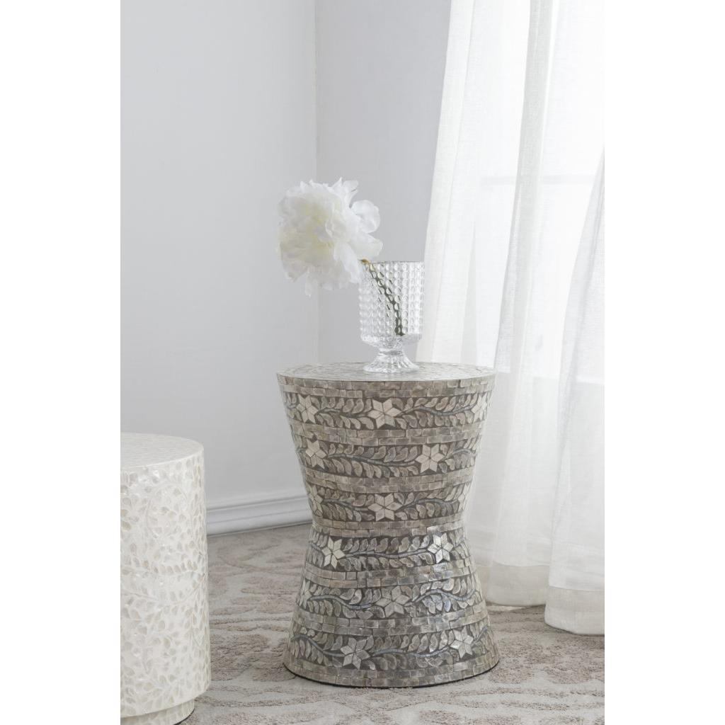 A&B Home Accent 14" x 19" Bundle of 24 Round Brown Star Design Pedestal Stool