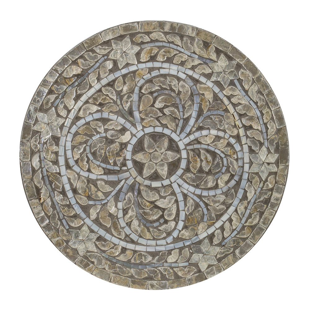 A&B Home Accent 14" x 19" Bundle of 24 Round Brown Star Design Pedestal Stool