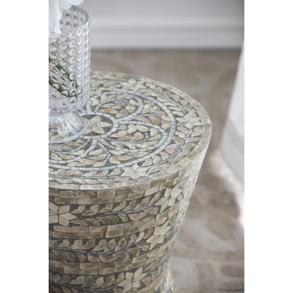 A&B Home Accent 14" x 19" Bundle of 24 Round Brown Star Design Pedestal Stool