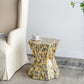 A&B Home Accent 16" x 18" Bundle of 21 Starbust Yellow and Blue Geometric Design Pedestal Stool