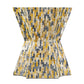 A&B Home Accent 16" x 18" Bundle of 21 Starbust Yellow and Blue Geometric Design Pedestal Stool