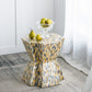 A&B Home Accent 16" x 18" Bundle of 21 Starbust Yellow and Blue Geometric Design Pedestal Stool