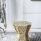 A&B Home Accent 16" x 18" Bundle of 21 Starbust Yellow and Blue Geometric Design Pedestal Stool