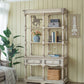 A&B Home Adela 51" x 82" Bundle of 3 Distressed White French Country Bookshelves