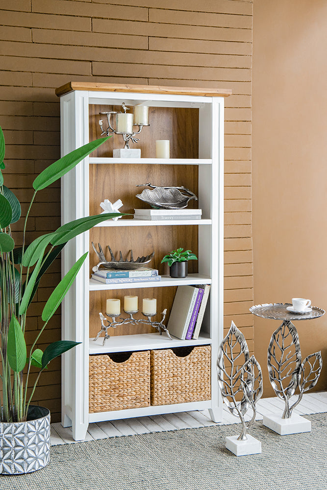 A&B Home Alcott 16" x 24" Bundle of 10 Round Silver Tabletop With Leaf Accent Table