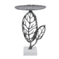 A&B Home Alcott 16" x 24" Bundle of 10 Round Silver Tabletop With Leaf Accent Table