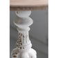 A&B Home Alcott 26" x 31" Bundle of 12 Round Natural Wood Tabletop and Antique White Side Table