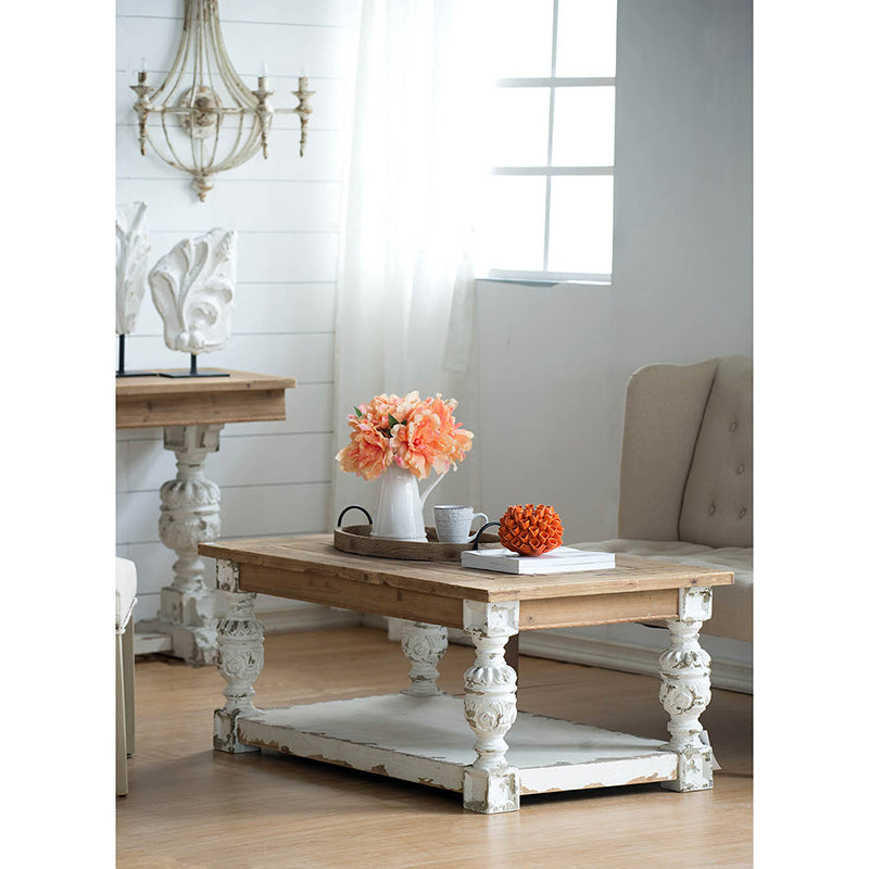 Square whitewashed coffee table online