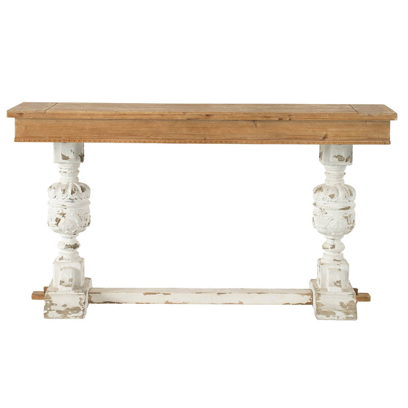 A&B Home Alcott 59" x 32" Bundle of 5 Rectangular Whitewash Buffet Table With Wooden Tabletop