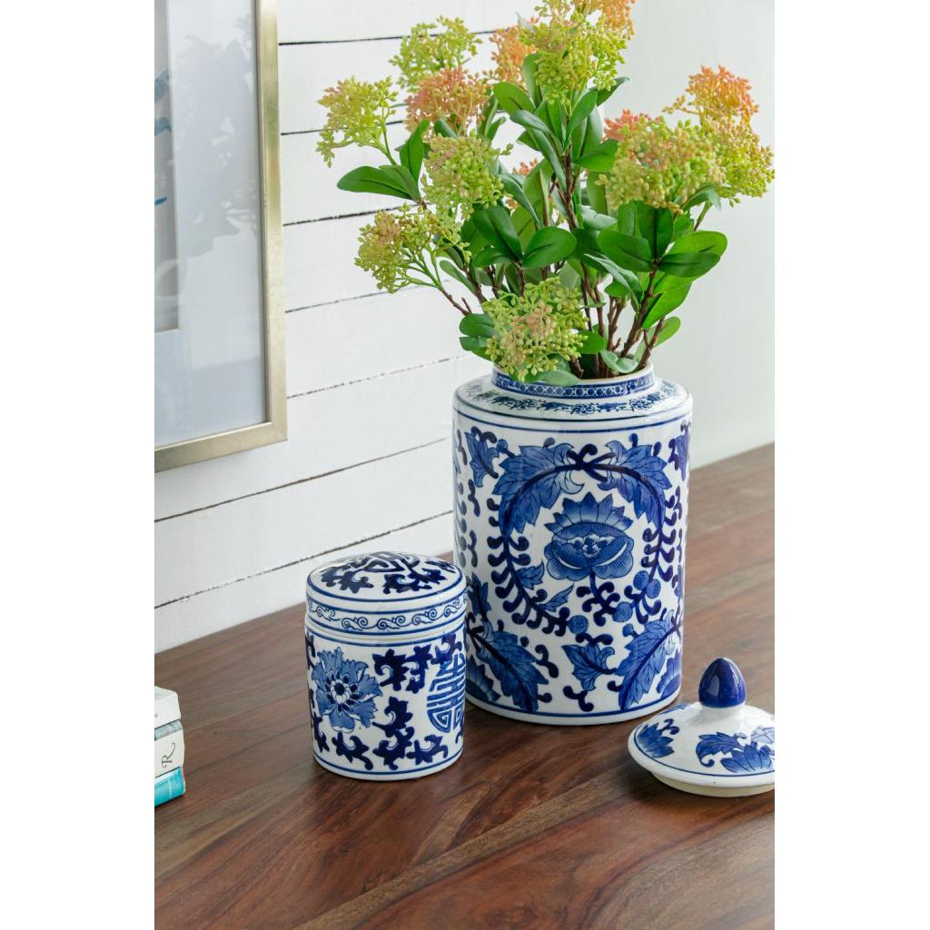 A&B Home Aline 5" x 6" Bundle of 168 Blue and White Porcelain Tea Caddy