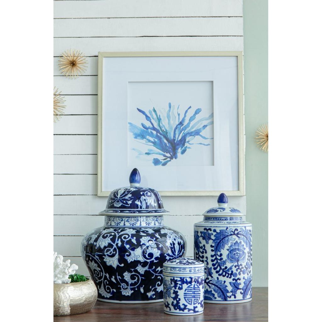 A&B Home Aline 5" x 6" Bundle of 168 Blue and White Porcelain Tea Caddy