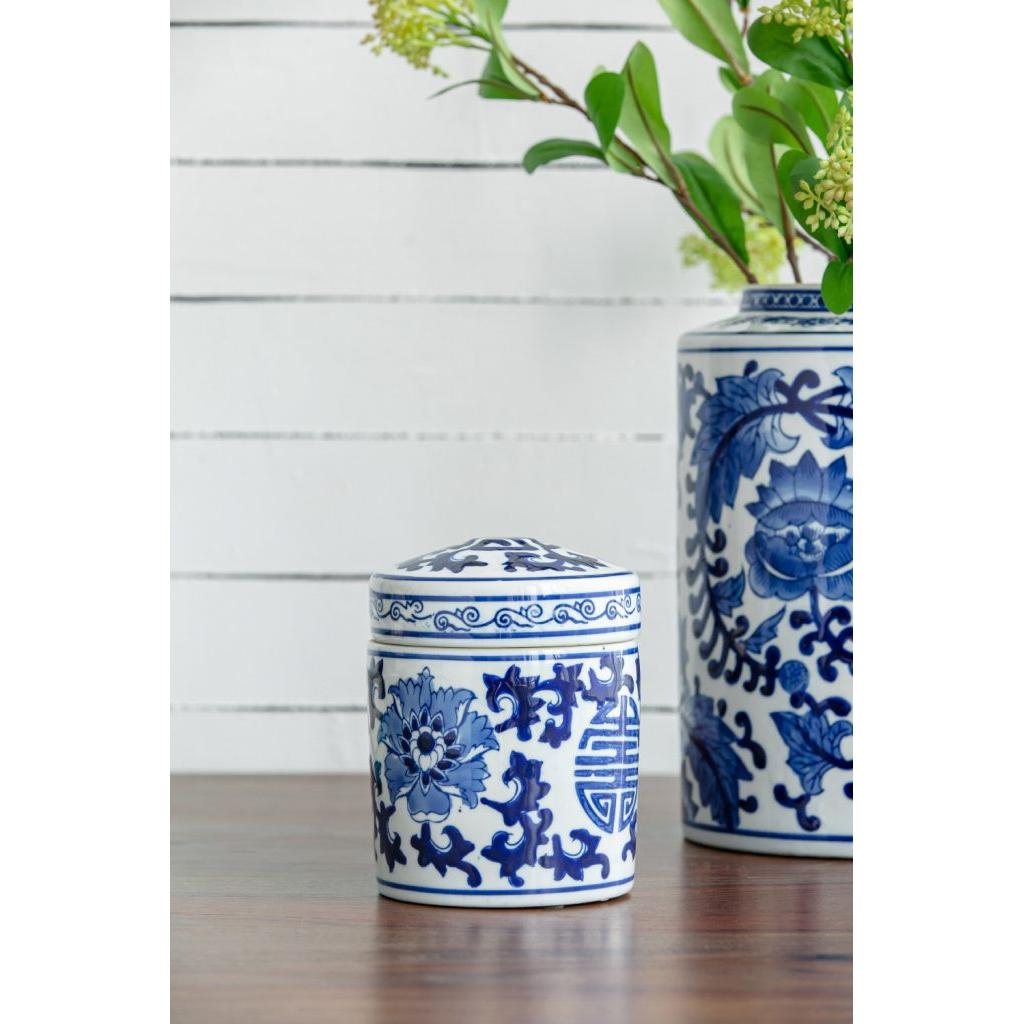 A&B Home Aline 5" x 6" Bundle of 168 Blue and White Porcelain Tea Caddy
