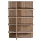 A&B Home Amell 46" x 70" Bundle of 6 Rectangular Natural Brown Four Segmented Wooden Shelves