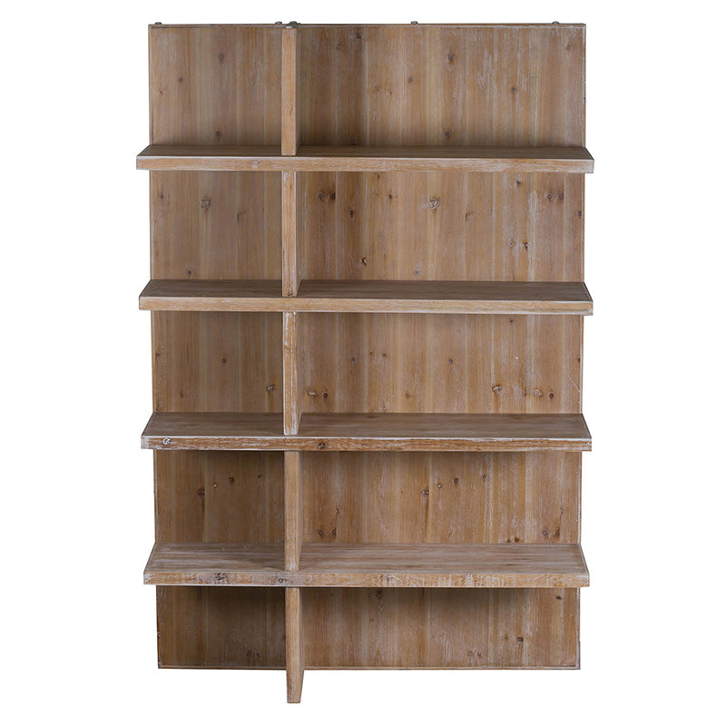 A&B Home Amell 46" x 70" Bundle of 6 Rectangular Natural Brown Four Segmented Wooden Shelves