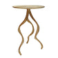 A&B Home Antler 16" x 24" Bundle of 12 Gold Metal Ribbed Tabletop Side Table