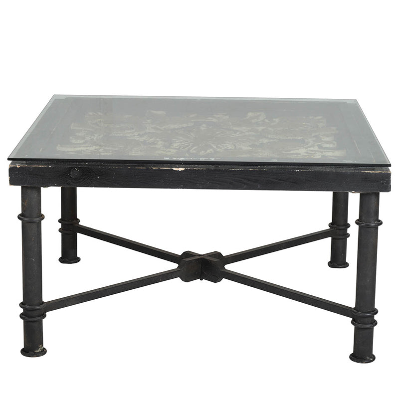 A&B Home Arabesque 35" x 19" Bundle of 5 Square-Shaped Black Cocktail Table