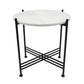 A&B Home Argus 16" x 17" Bundle of 29 Round White Marble Frame Metal Accent Table