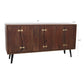 A&B Home Asther 63" x 35" Bundle of 2 Rectangular Wooden Sideboard With 3 Doors