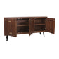 A&B Home Asther 63" x 35" Bundle of 2 Rectangular Wooden Sideboard With 3 Doors