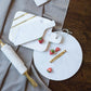 A&B Home Banswara 17" Bundle of 72 White Marble Base With Gold Handle Rolling Pin