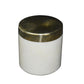 A&B Home Banswara 3" Bundle of 86 White Marble With Brass Lid Jar