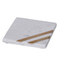 A&B Home Banswara 4" Bundle of 60 Set of Four White Marble Base With Brass Stripe Coasters