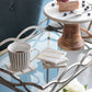 A&B Home Banswara 4" Bundle of 60 Set of Four White Marble Base With Brass Stripe Coasters