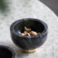 A&B Home Britton 4" Bundle of 34 Set Of Two Round Metallic Copper Base With Black Marble Serving Bowl