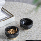 A&B Home Britton 4" Bundle of 34 Set Of Two Round Metallic Copper Base With Black Marble Serving Bowl