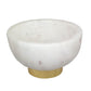 A&B Home Britton 4" Bundle of 34 Set Of Two Round Metallic Copper Base With White Marble Serving Bowl