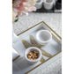 A&B Home Britton 4" Bundle of 50 Set Of Two Round Metallic Copper Base With White Marble Serving Bowl