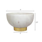 A&B Home Britton 4" Bundle of 50 Set Of Two Round Metallic Copper Base With White Marble Serving Bowl