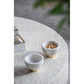 A&B Home Britton 4" Bundle of 50 Set Of Two Round Metallic Copper Base With White Marble Serving Bowl